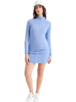 Women Calvin Klein Womens San Marco's 1/4-Zip - Cornflower Blue