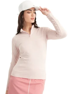 Women Calvin Klein Womens San Marco's 1/4-Zip - Shell Pink