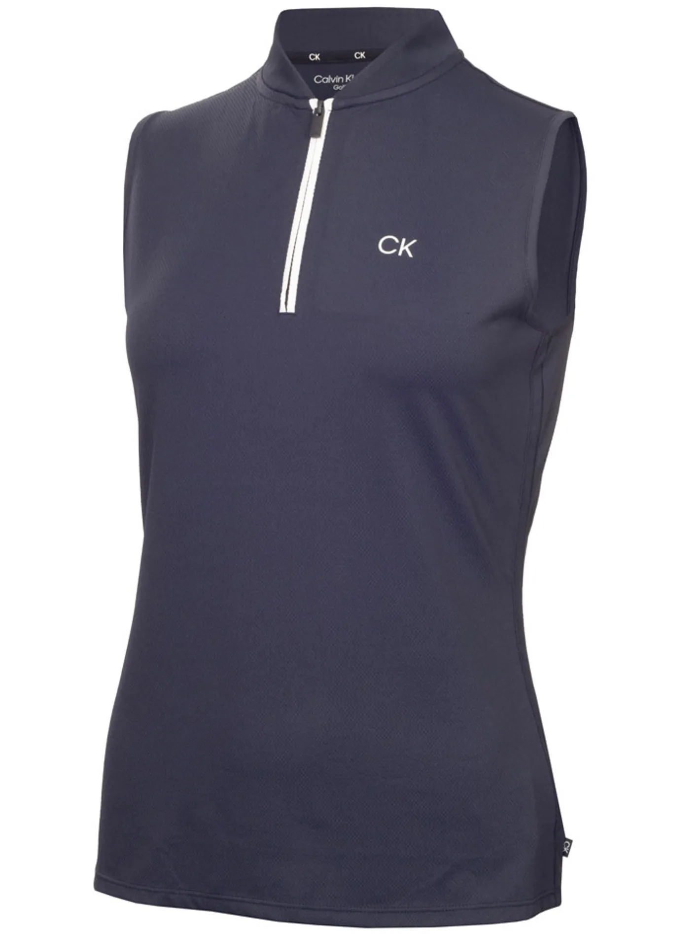 Women Calvin Klein Womens Tattler Sleeveless Mock Neck Top - Navy