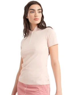Women Calvin Klein Womens Tattler Mock Neck Top - Shell Pink