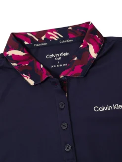 Women Calvin Klein Womens Vesey Short Sleeve Polo - Navy
