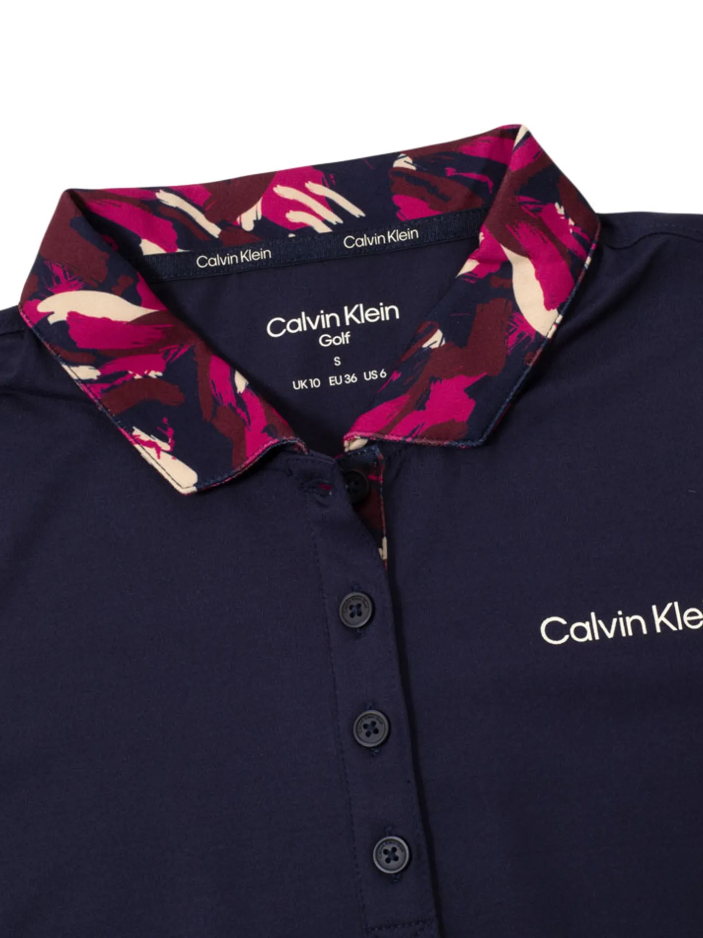 Women Calvin Klein Womens Vesey Short Sleeve Polo - Navy