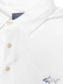Greg Norman ML75 Geo Embossed Polo - White