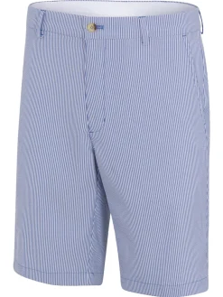 Greg Norman Seersucker Stripe 9.5" Short - Maritime/White