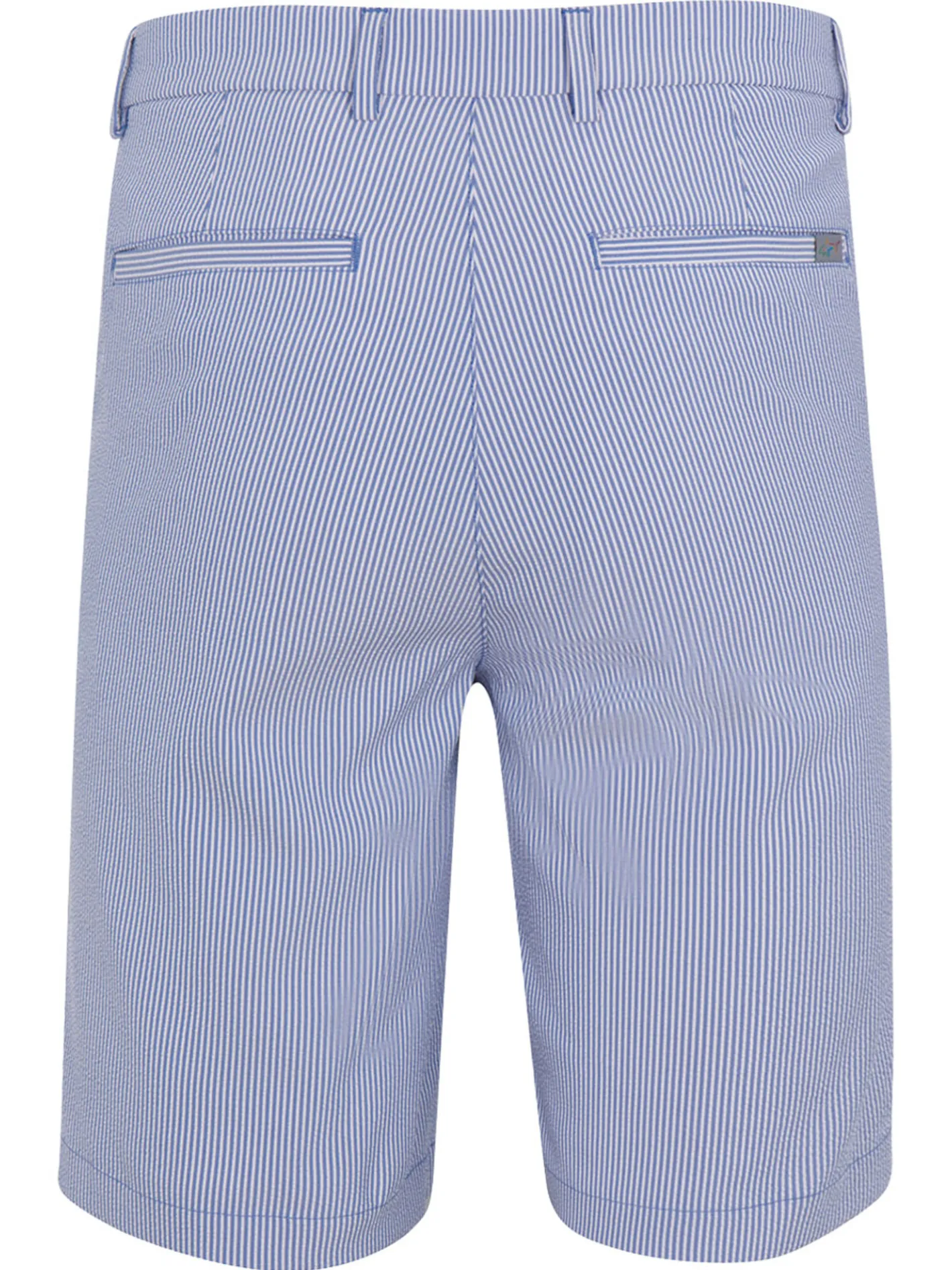Greg Norman Seersucker Stripe 9.5" Short - Maritime/White