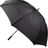 Gustbuster Pro Series Gold Umbrella 68 Inch Black