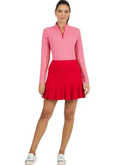 Women IBKUL Solid Flounce Skort (16.25