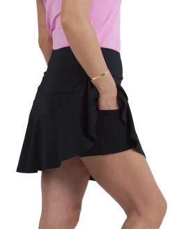 Women IBKUL Solid Flounce Skort (16.25