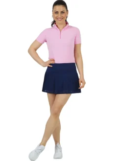 Women IBKUL Solid Mesh Skort (13