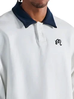 Malbon Artigianale Collared Crewneck - White