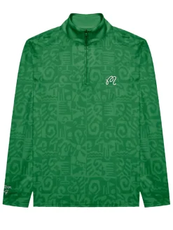 Malbon Capo Performance Quarter Zip - Kelly Green