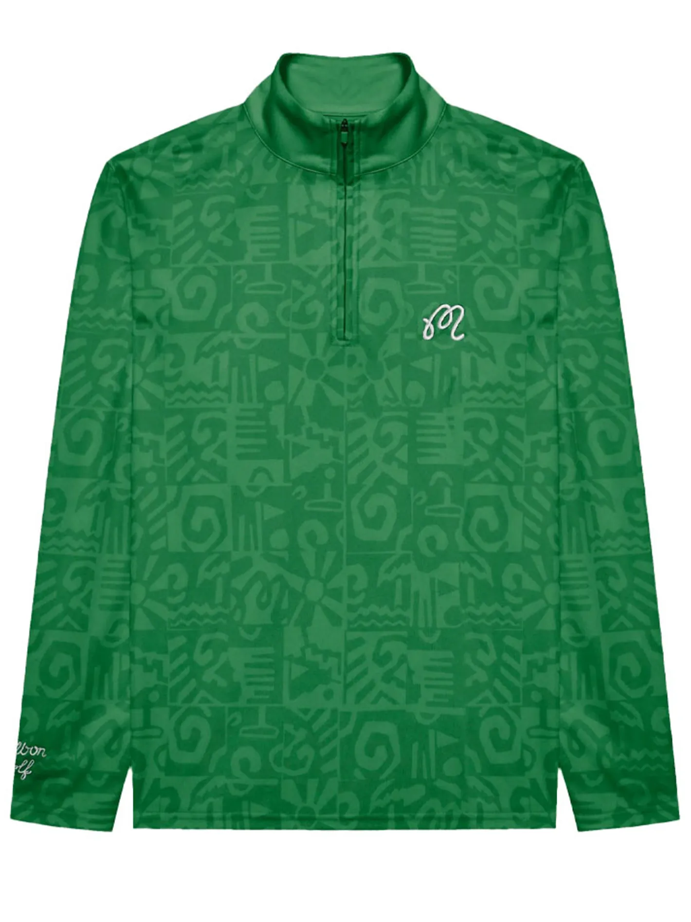 Malbon Capo Performance Quarter Zip - Kelly Green