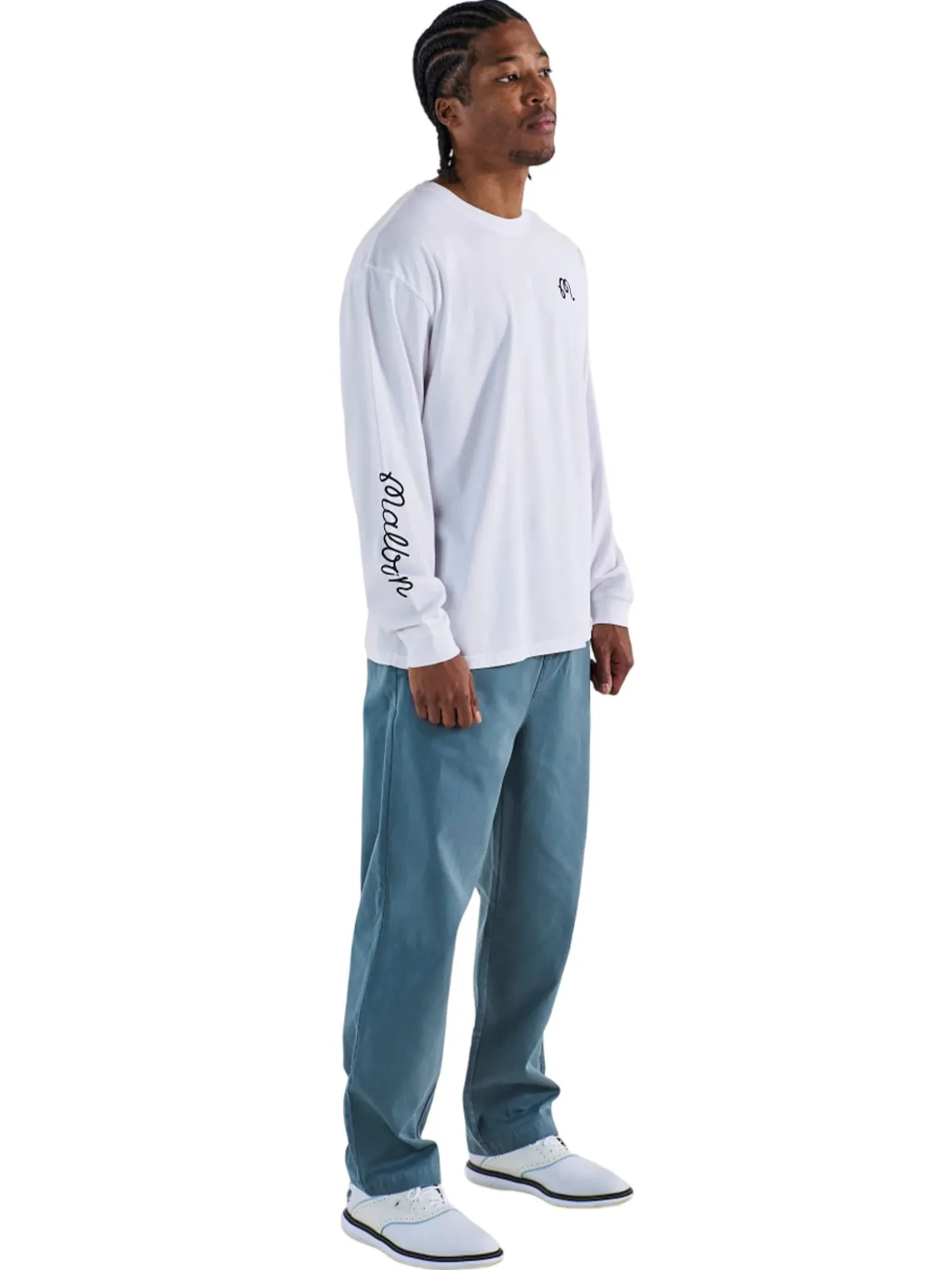 Malbon Gorse Long Sleeve Tee - White