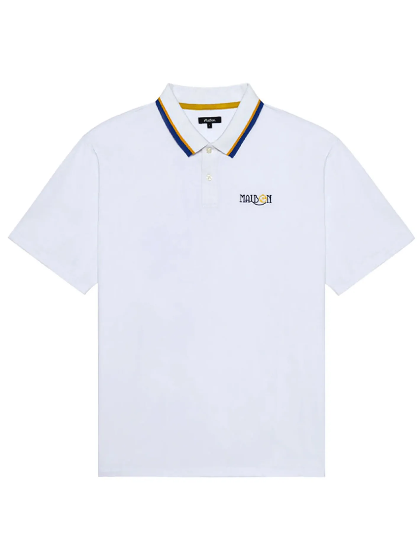 Malbon Grasse Pique Polo - White