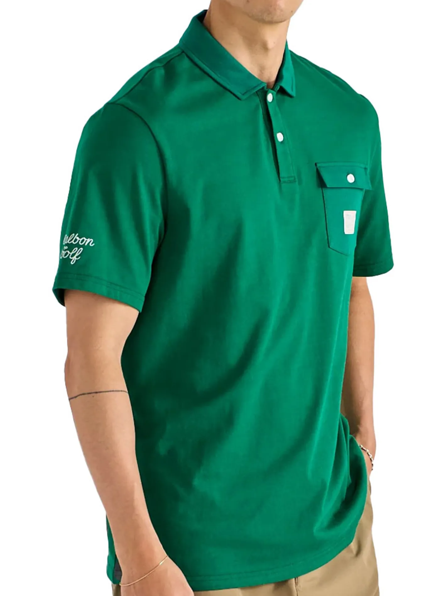 Malbon Jovis Solid Polo - Kelly Green