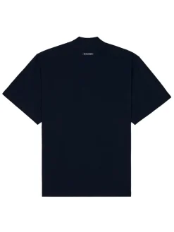 Malbon Mare Mockneck Tee - Navy