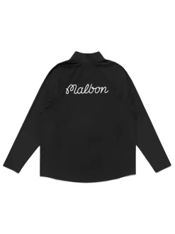Malbon Performance Raglan Quarter Zip - Black