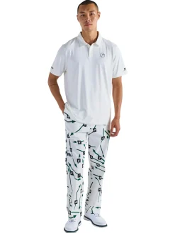 Malbon Poly Performance Polo - White