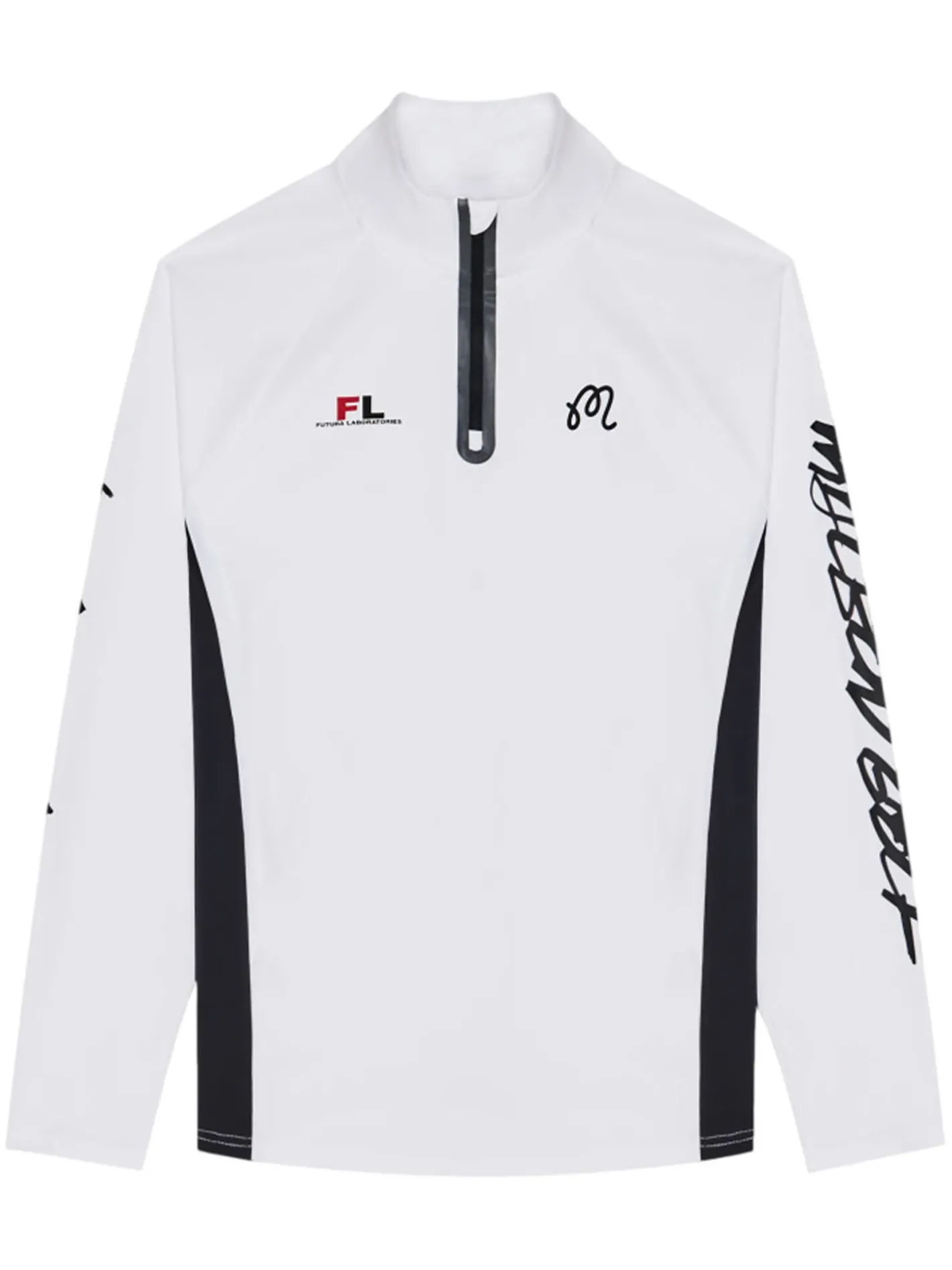 Malbon Poly Performance Quarter Zip - White