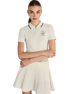 Women Malbon Womens Camilla Quarter Zip Polo - Ivory