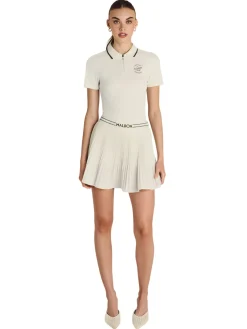 Women Malbon Womens Camilla Quarter Zip Polo - Ivory
