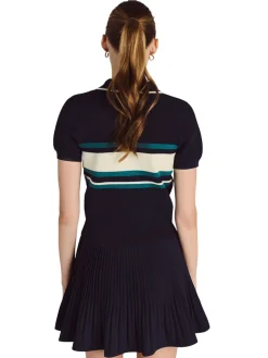 Women Malbon Womens Carina Polo - Navy