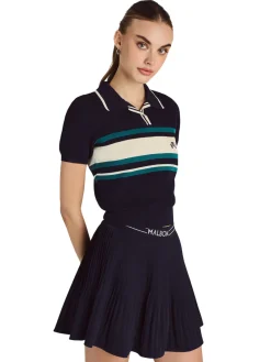 Women Malbon Womens Carina Polo - Navy