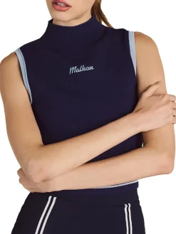 Women Malbon Womens Kara Mock Neck Vest - Navy