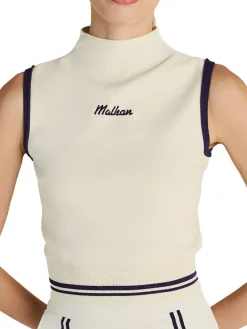 Women Malbon Womens Kara Mock Neck Vest - Ivory
