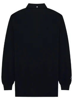 Malbon x Jesper Parnevik Long Sleeve Modal Pique Polo - Black