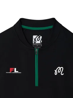 Malbon Zip Raglan Blade Polo - Black