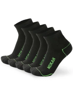 Meikan Socks Meikan 5 Pack Quarter Cut REPREVE Performance Sports Socks
