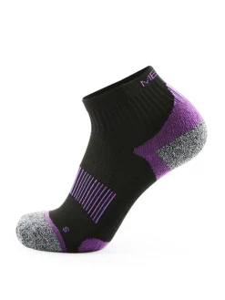 Meikan Socks Meikan 5 Pack Women's Quarter Cut Performance Sports Socks - Black/Purple