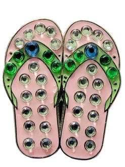 Navika Swarovski Crystal Flipflop Pink Marker