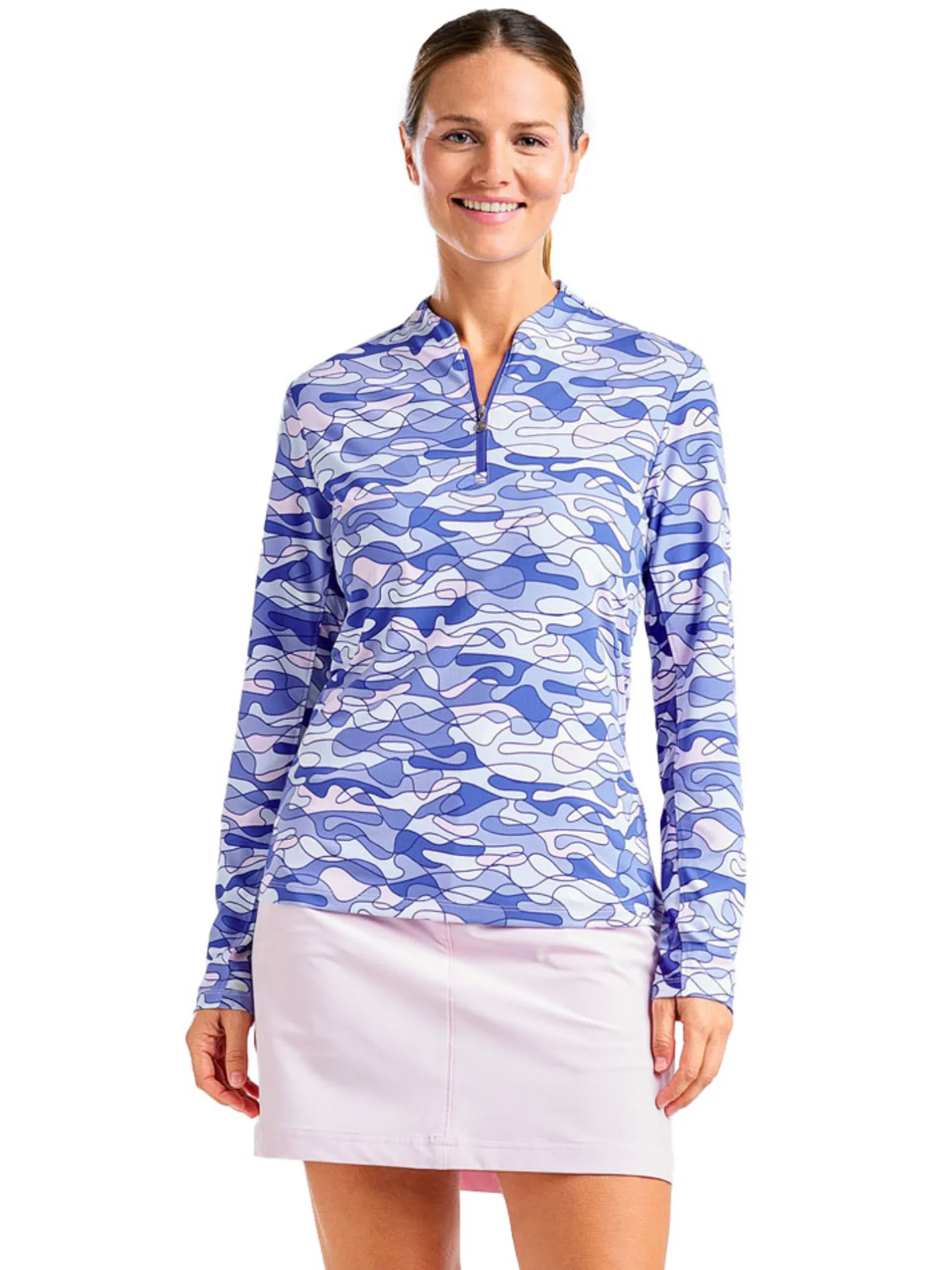 Women Nivo Women's Lolita Long Sleeve Livcool Mock - Cobalt