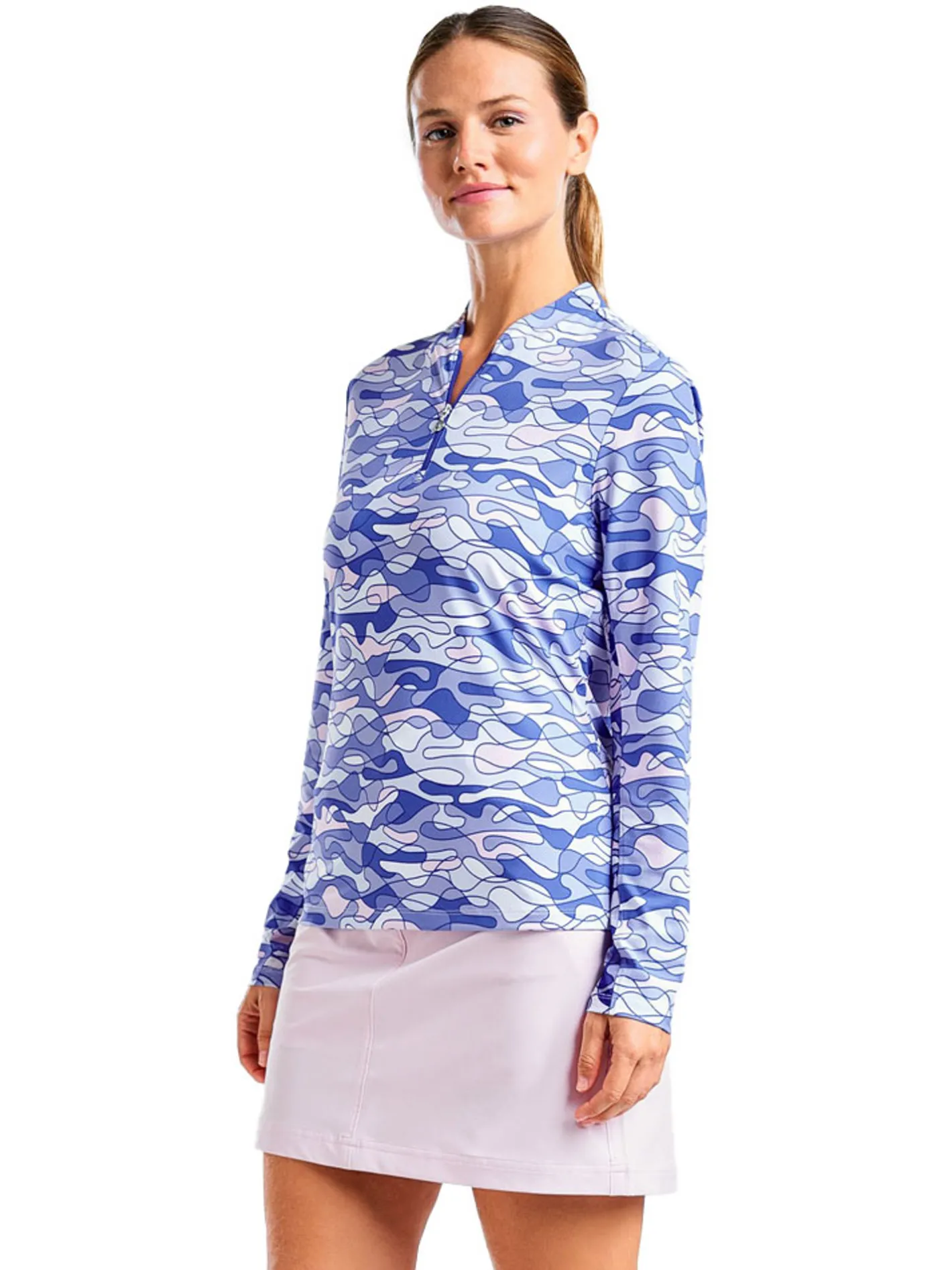 Women Nivo Women's Lolita Long Sleeve Livcool Mock - Cobalt