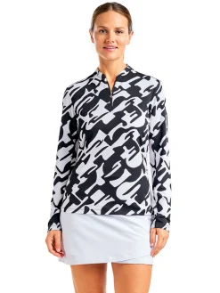 Women Nivo Women's Lolita Long Sleeve Livcool Mock - Black/White