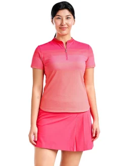 Women Nivo Women's Lynda Short Sleeve Mock - Cherry