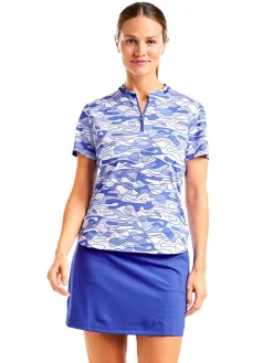 Women Nivo Women's Lynda Short Sleeve Mock - Cobalt