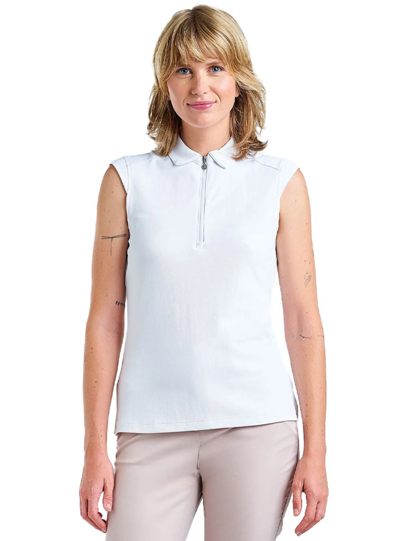 Women Nivo Women's Nikki II Sleeveless Polo - White