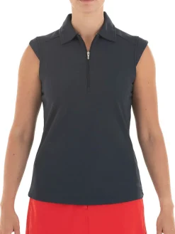 Women Nivo Women's Nikki Sleeveless Polo - Black