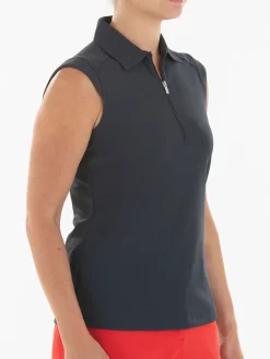 Women Nivo Women's Nikki Sleeveless Polo - Black