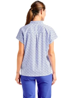Women Nivo Women's Veronica Short Sleeve Polo - Cobalt