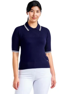 Women Nivo Women's VY Light Sweater Polo - Navy