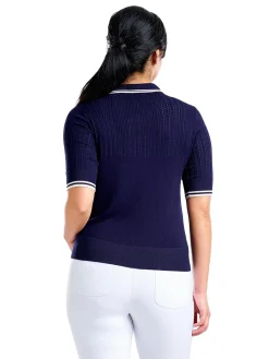 Women Nivo Women's VY Light Sweater Polo - Navy