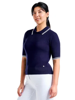 Women Nivo Women's VY Light Sweater Polo - Navy