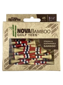 Pride Golf Tee Nova Bamboo Striped Golf Tees - 3.25