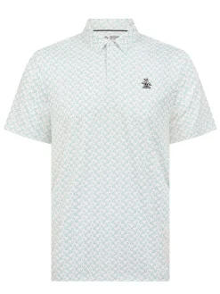 Original Penguin All Over Lifesaver Print Polo - Bright White