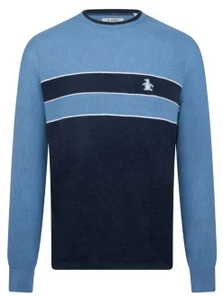 Original Penguin Heritage Mixed Media Sweater - Quiet Harbour