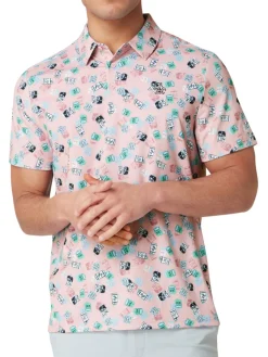 Original Penguin Pete's Travel Tags Caddy Polo - Charm Pink